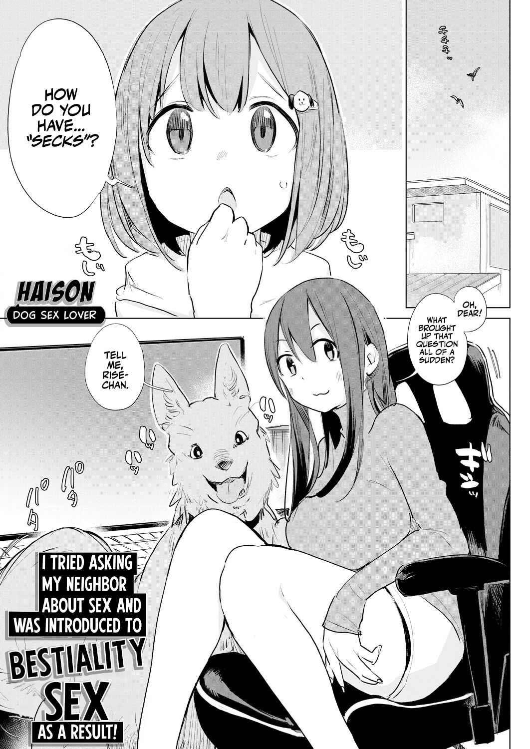 Kinjo no Oneesan ni Sex o Shitsumon o Shitara Inukan Susumerareta Hanashi |  I Tried Asking My Neighbor About Sex and Was Introduced to Bestiality Sex -  Page 1 - HentaiEra