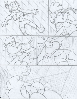 Wendy Wolf Space Jam Inflation Sketch Comic