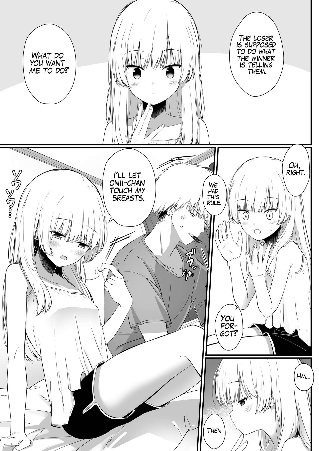 Chotto Namaiki dakedo Oniichan no Koto ga Daisuki na Imouto to Noukou  Amaama Ecchi | Succulent Sweet Sex with an Impertinent Little Sister that  Loves Her Oniichan - Page 8 - HentaiEra