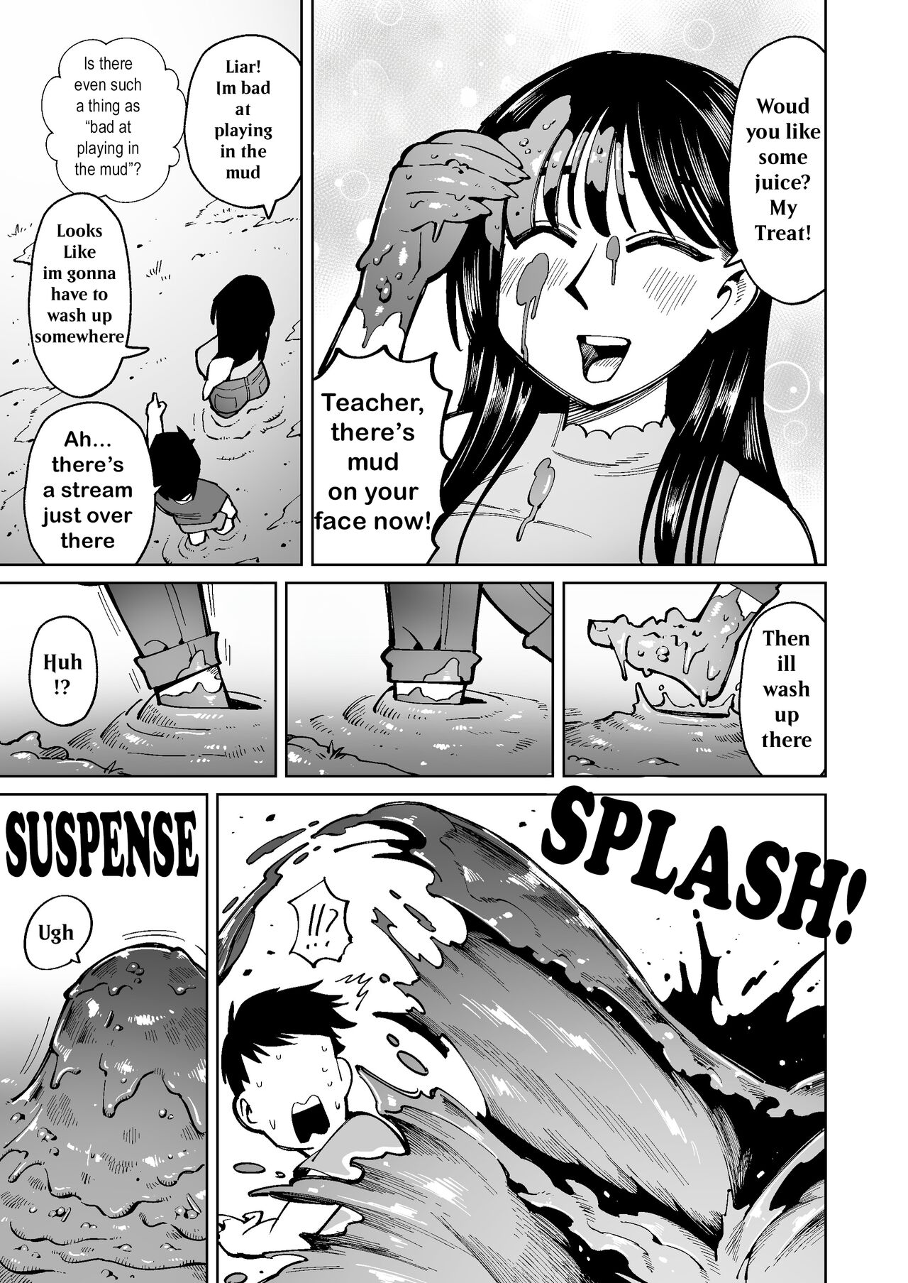 I pulled my favorite teacher into a rice field and had sex with her covered  in mud! - Page 7 - HentaiEra