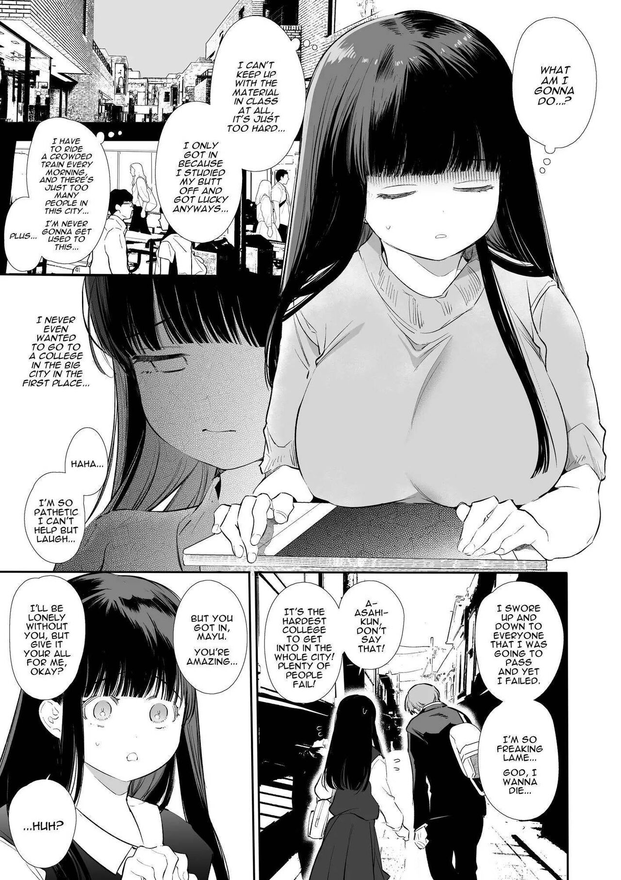 Mayu-chan NTR ~Daigaku Shingaku no Tame Joukyou Shita Kanojo ga Onzoushi ni  Tsukamari Dekiai Sarete Shimatta~ | Mayu-chan NTR ~Big Dick in the Big  City~ - Page 7 - HentaiEra