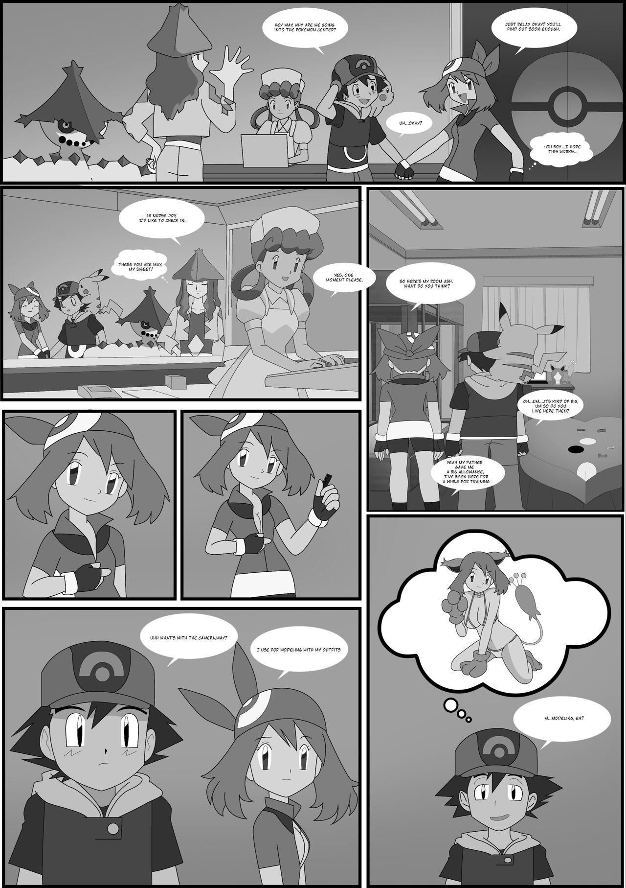 Pokeporn: A room with a virgin! Ash X May - Page 3 - HentaiEra