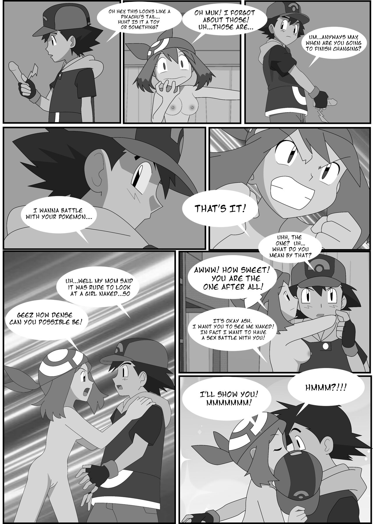 Pokeporn: A room with a virgin! Ash X May - Page 5 - HentaiEra