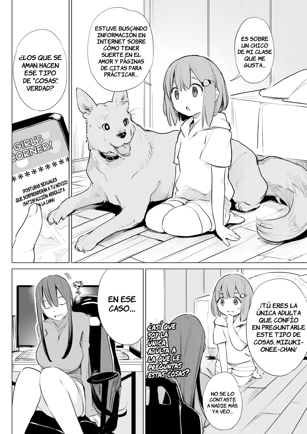 Kinjo no Onee-san ni Sex no Shitsumon o Shitara Inukan o Susumerareta  Hanashi | Le pregunté a mi vecina sobre el sexo y terminé cogiendo con un  perro como resultado - Page