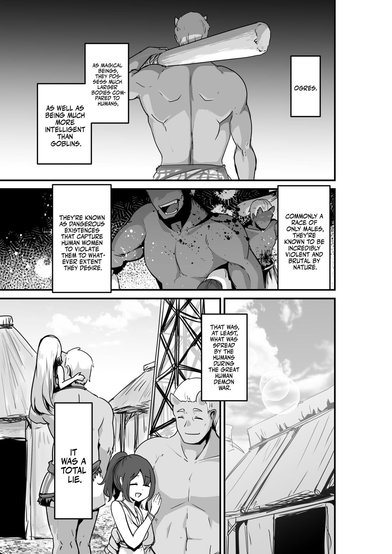 Elf to Orge ga Love-love Ecchi suru Ohanashi | Passionate Ogre And Elf Sex  - Page 3 - HentaiEra